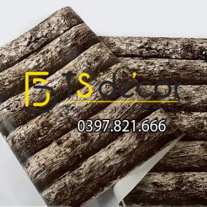 Giấy Dán Tường Giả Thân Gỗ 3D198 - Ảnh 5