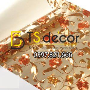 Giấy Dán Tường Hoa Ánh Kim Cho Tiệm Váy Cưới 3D203 - Ảnh 2