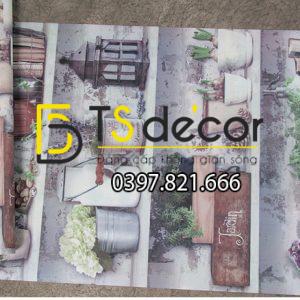 Giấy Dán Tường Họa Tiết Chậu Hoa Độc Đáo 3D205 - Ảnh 4