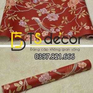 Giấy Dán Tường Họa Tiết Chim Chào Mào Trong Vườn Hoa 3D226 - Ảnh 8