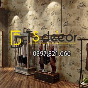 Giấy Dán Tường Họa Tiết Xe Đạp 3D172 - Ảnh 3