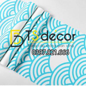 Giấy Dán Tường Phong Cách Nhật Bản Sóng Biển 3D214 - Ảnh 4