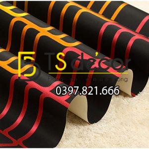 Giấy Dán Tường Sọc Vàng Hồng Cho Quán Bar Hộp Đêm 3D215 - Ảnh 3