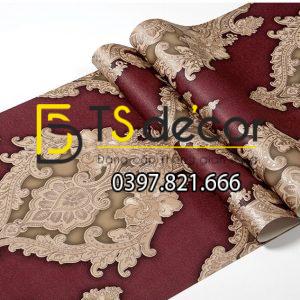 Giấy dán tường châu âu dập nổi Damascus 3D282 - Ảnh 4