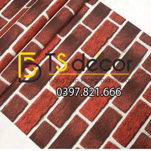 Giấy dán tường giả gạch cháy 3D302 - Ảnh 4