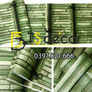 Giấy Dán Tường Giả Tường Tre Xưa 3D266 - Ảnh 5