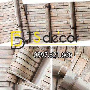 Giấy Dán Tường Giả Tường Tre Xưa 3D266 - Ảnh 6