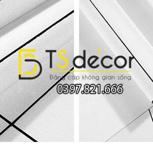 Giấy dán tường hình chữ nhật trắng đen hiện đại 3D292 shop quần áo - Ảnh 3
