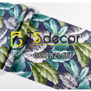 Giấy Dán Tường Lá Khoai Môn 3D258 - Ảnh 3