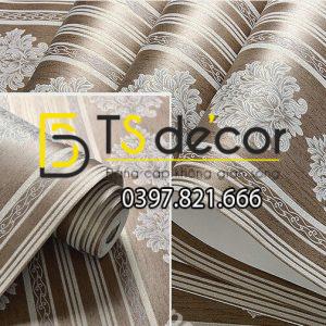Giấy dán tường sọc dọc cổ điển sang trọng 3D276 - Ảnh 4