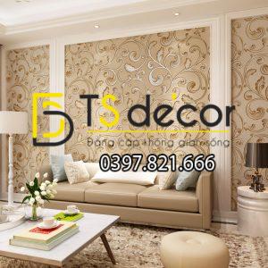 Giấy Dán Tường Lá Sen Móc Hoa 3D150 - Ảnh 5