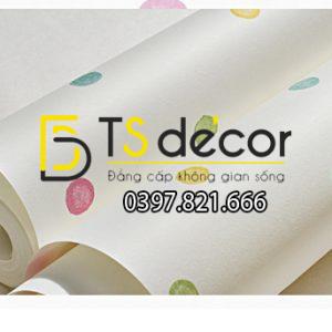 Giấy Dán Tường Họa Tiết Chấm Bi 3D052 - Ảnh 2
