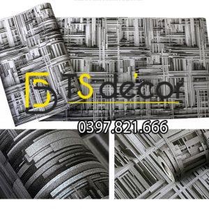 Giấy Dán Tường Họa Tiết Thanh Sắt Đan Xen 3D156 - Ảnh 2