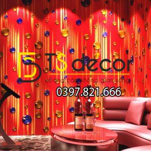 Giấy Dán Tường Phòng Hát Karaoke Họa Tiết Ngọc Rơi 3D051 - Ảnh 7
