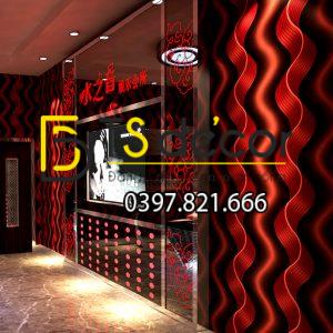 Giấy Dán Tường Quán Bar Karaoke Lượn Sóng 3D081 - Ảnh 2
