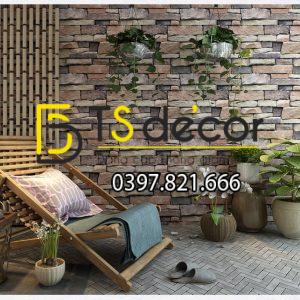 Giấy Dán Tường Giả Đá Retro Cho Nhà Hàng Khách Sạn 3D164 - Ảnh 6