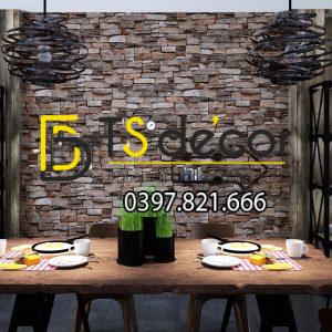Giấy Dán Tường Giả Gạch Cổ Độc Đáo 3D119 - Ảnh 4