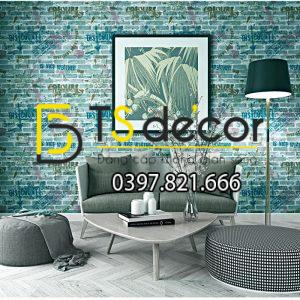 Giấy Dán Tường Giả Gạch Graffiti Hip Hop 3D216 - Ảnh 6