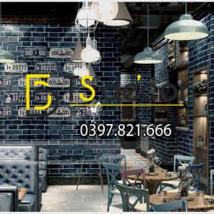 Giấy Dán Tường Giả Gạch Retro Vintage 3D098 - Ảnh 4