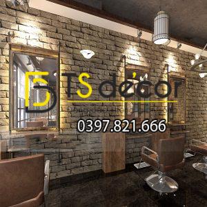 Giấy Dán Tường Giả Gạch Cho Salon Tóc 3D094 - Ảnh 3
