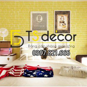 Giấy Dán Tường Giả Gạch Vàng Độc Nhất Vô Nhị 3D140 - Ảnh 5