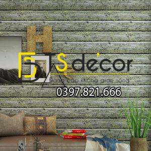 Giấy Dán Tường Giả Gỗ Cháy Độc Đáo 3D228 - Ảnh 3