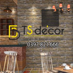 Giấy Dán Tường Giả Gỗ Cháy Độc Đáo 3D228 - Ảnh 2
