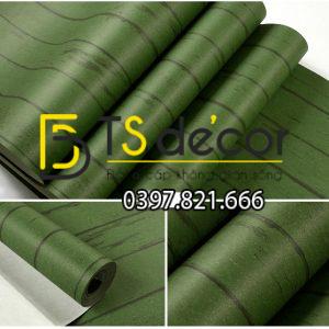 Giấy Dán Tường Giả Gỗ Xanh Lục Cho Shop Quần Áo 3D181 - Ảnh 3