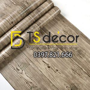 Giấy Dán Tường Giả Gỗ Xám Nâu 3D202 - Ảnh 4