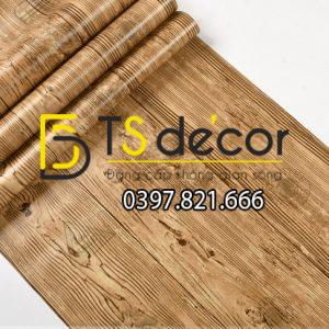Giấy Dán Tường Giả Gỗ Xám Nâu 3D202 - Ảnh 2