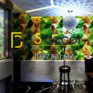 Giấy Dán Tường Giả Kính Thủy Tinh Phòng Hát Karaoke 3D233 - Ảnh 2