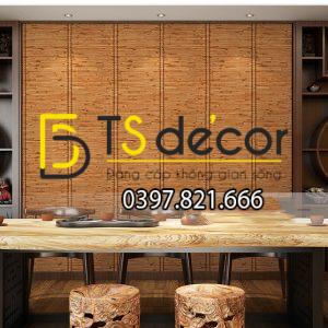 Giấy Dán Tường Giả Mành Tre Xưa 3D162 - Ảnh 2