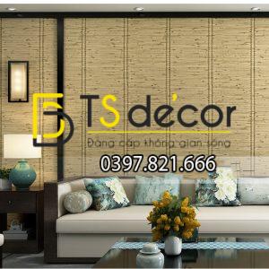 Giấy Dán Tường Giả Mành Tre Xưa 3D162 - Ảnh 4