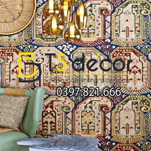 Giấy Dán Tường Giả Gạch Bohemian Tây Tạng Độc Đáo 3D208 - Ảnh 5