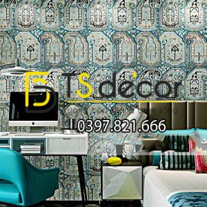 Giấy Dán Tường Giả Gạch Bohemian Tây Tạng Độc Đáo 3D208 - Ảnh 3