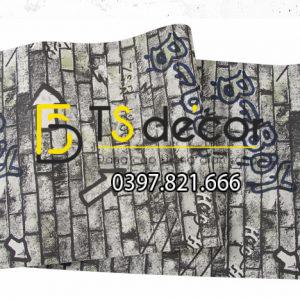 Giấy Dán Tường Kiểu Graffiti Hip Hop Cho Tiệm Net, Quán Cafe 3D168 - Ảnh 10