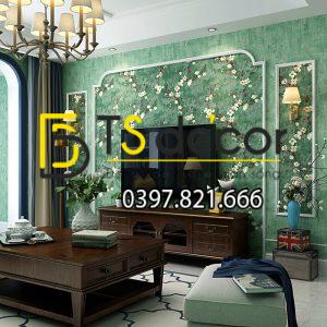 Giấy Dán Tường Hoa Cổ Phong Cách Retro 3D090 - Ảnh 4