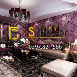 Giấy Dán Tường Hoa Cổ Điển Sang Trọng 3D219 - Ảnh 4
