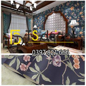 Giấy Dán Tường Họa Tiết Chim Chào Mào Trong Vườn Hoa 3D226 - Ảnh 5