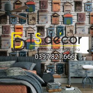 Giấy Dán Tường Họa Tiết Chuồng Chim Bồ Câu 3D241 - Ảnh 3