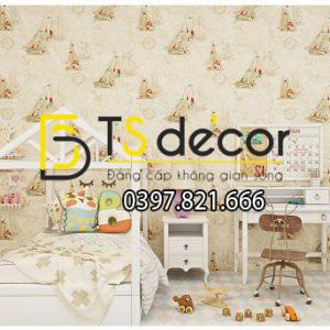 Giấy Dán Tường Họa Tiết Thuyền Buồm Phòng Ngủ Trẻ Em 3D144 - Ảnh 6