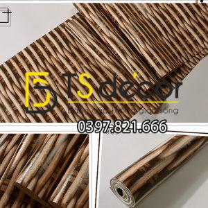 Giấy Dán Tường Họa Tiết Tre Đan Lát 3D163 - Ảnh 5