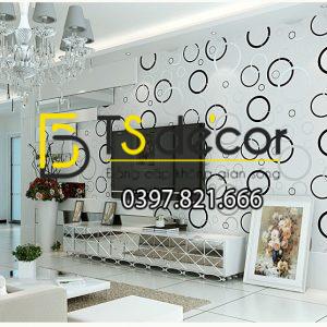 Giấy Dán Tường Họa Tiết Vòng Tròn 3D Dập Nổi 3D124 - Ảnh 2