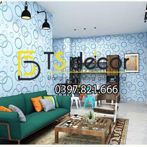 Giấy Dán Tường Họa Tiết Vòng Tròn 3D Dập Nổi 3D124 - Ảnh 6
