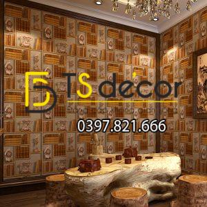 Giấy Dán Tường Kệ Sách 3D252 Kiểu Châu Âu - Ảnh 3