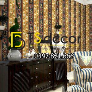 Giấy Dán Tường Kẻ Sọc Kiểu Hoàng Gia 3D184 - Ảnh 3