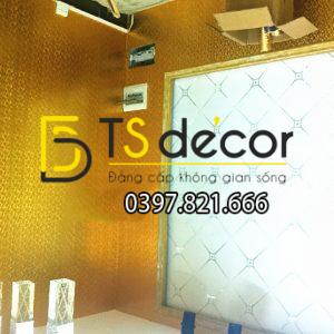 Giấy Dán Tường Khảm Vàng Bạc Óng Ánh 3D182 - Ảnh 3