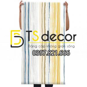 Giấy Dán Tường Kiểu Màu Chữ Trôi 3D183 - Ảnh 6