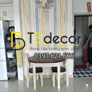 Giấy Dán Tường Kiểu Màu Chữ Trôi 3D183 - Ảnh 3