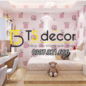 Giấy Dán Tường Phòng Trẻ Em Họa Tiết Cho Snoopy 3D132 - Ảnh 4